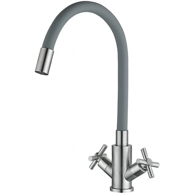Смеситель для мойки Mixxus DVE-011 Reflector (Gray/Inox) Смеситель для мойки Mixxus DVE-011 Reflector (Gray/Inox)