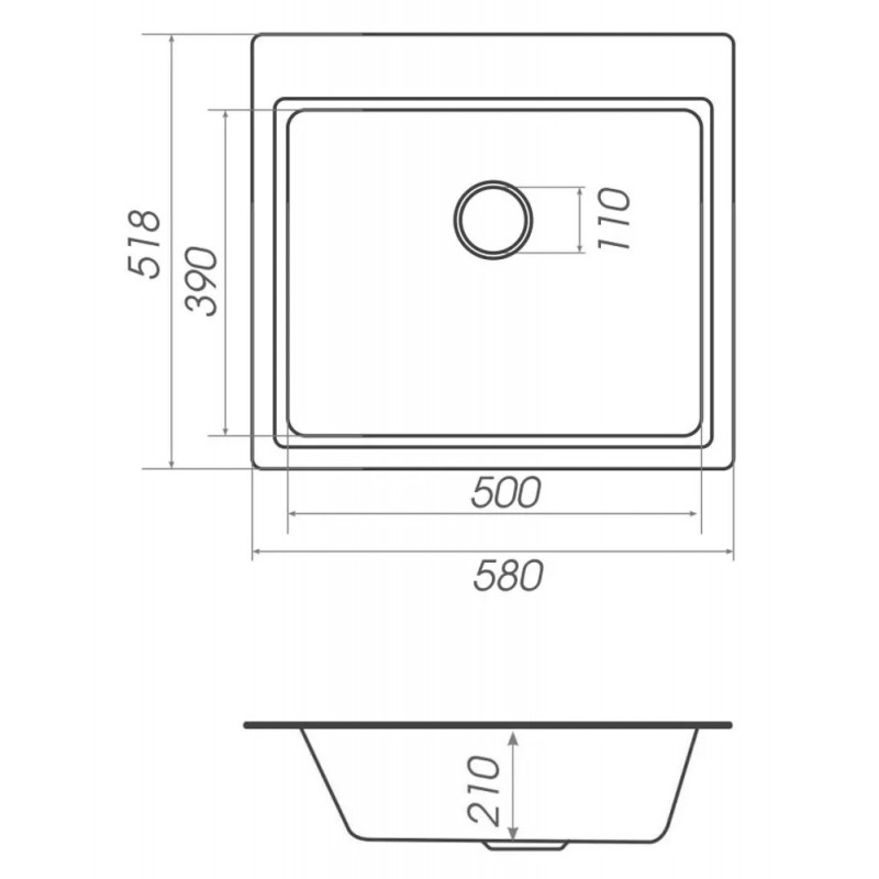 Кухонная мойка Elefant Premium Vesta 5851 (Safari) Кухонная мойка Elefant Premium Vesta 5851 (Safari)