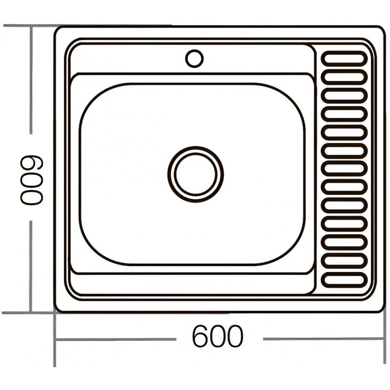 Мойка Mixxus Z6060L-06-160MD (Inox) Мойка Mixxus Z6060L-06-160MD (Inox)