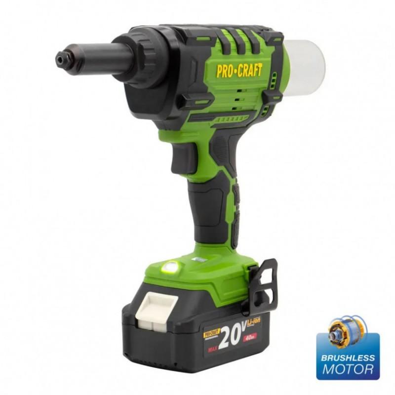 Pistol de nituit fără fir Procraft PRG20