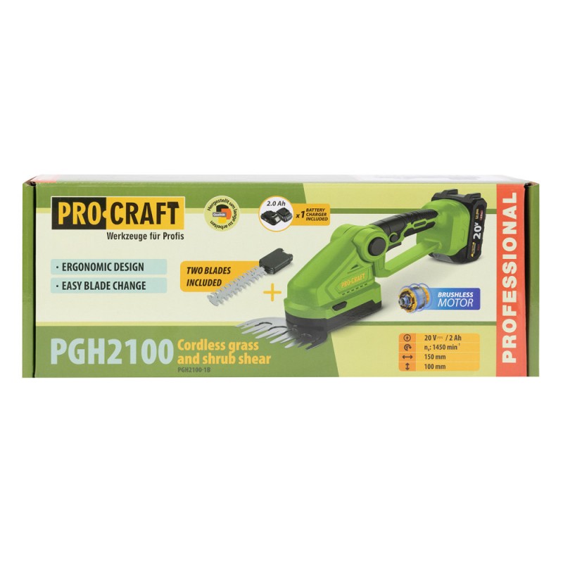 Подрезчик травы и кусторез аккумуляторный Procraft PGH2100 (1 акб) Подрезчик травы и кусторез аккумуляторный Procraft PGH2100 (1 акб)