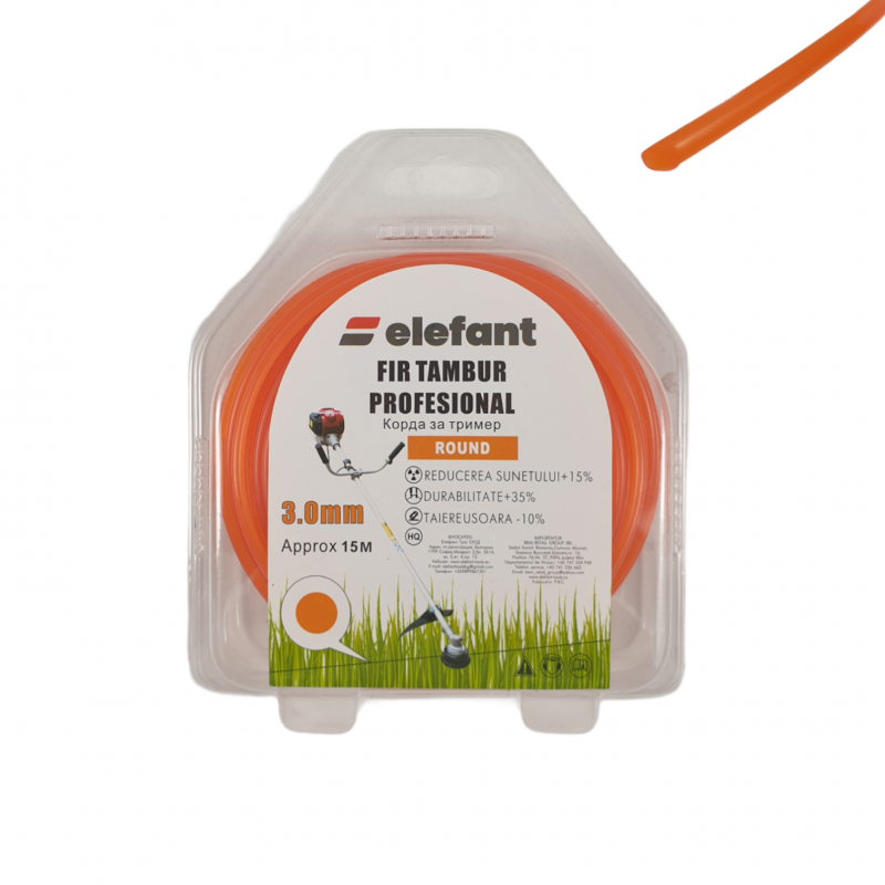 Fir tambur (Rotund Orange) 3.0mm x 15m
