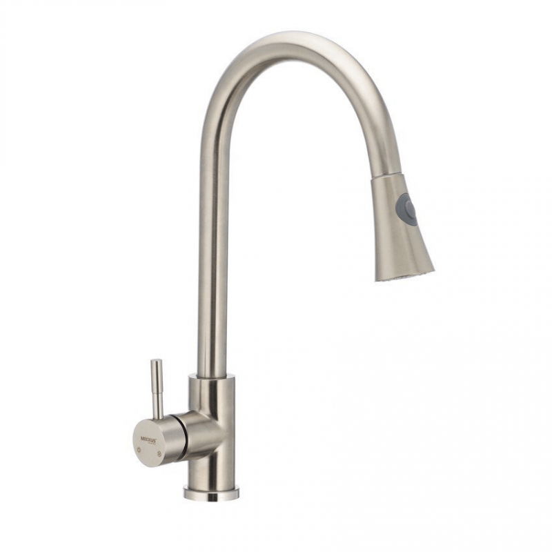 Кухонный смеситель с выдвижной лейкой MIXXUS SUS 014-B Кухонный смеситель с выдвижной лейкой MIXXUS SUS 014-B